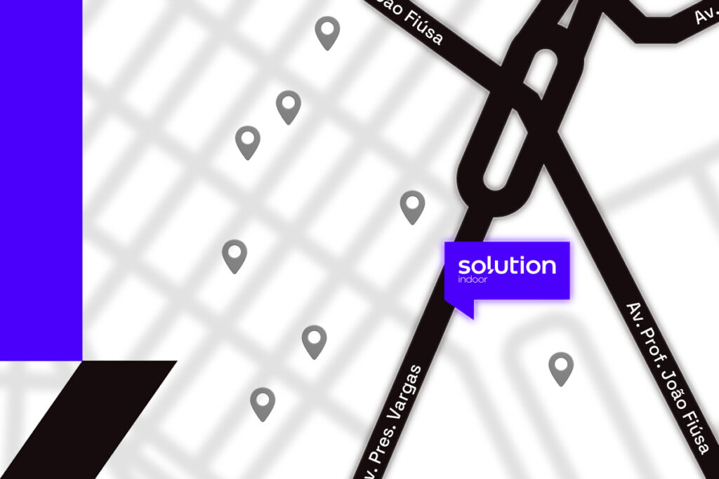 Mapa mostrando Av. Presidente Vargas em Ribeirão Preto, com endereço comercial Solution Indoor.