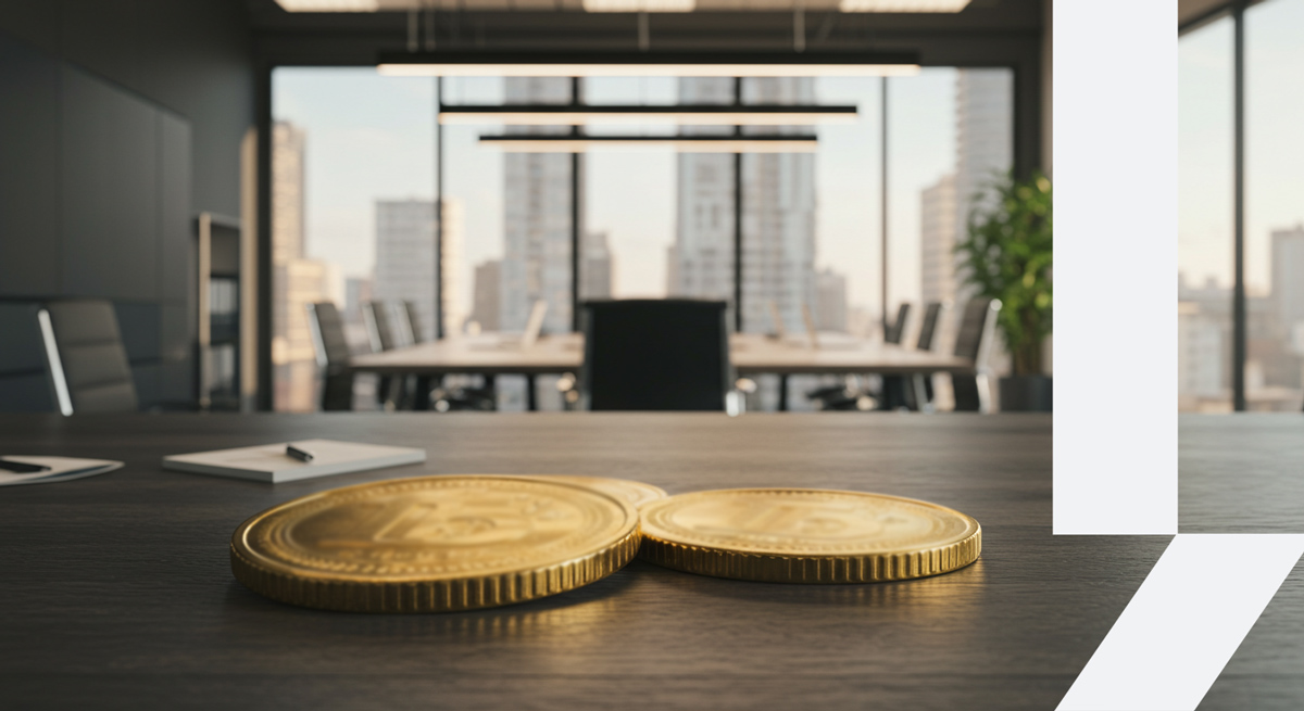 Moedas sobre mesa representando os custos de ter uma empresa.