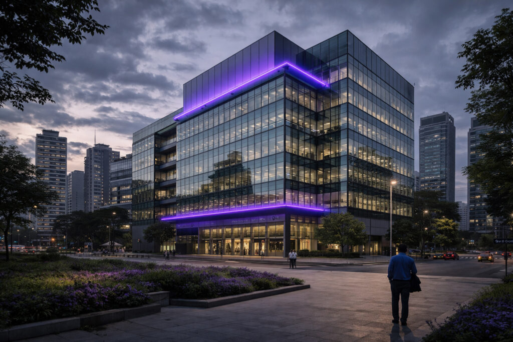 Prédio f[isico onde colaboradores podem retornar ao trabalho presencial.